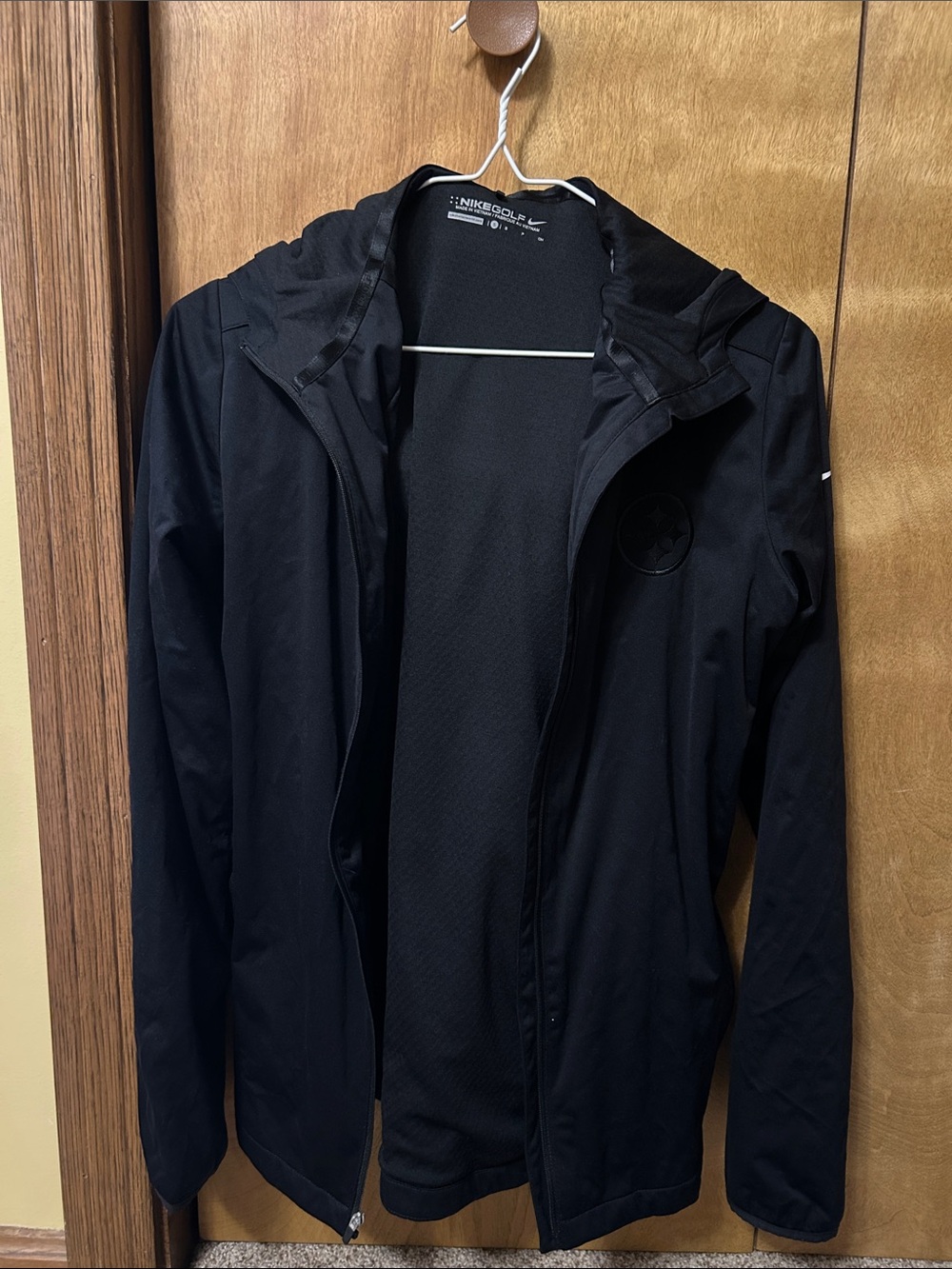 Nike Golf Black Hooded Lightweight Steelers Jacket